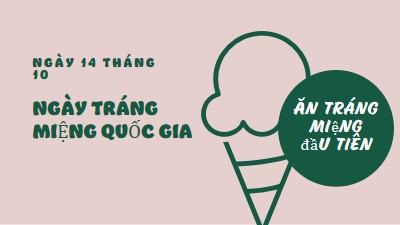 Ngày tráng miệng quốc gia pink vintage-retro