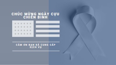 Vinh danh cựu chiến binh Hoa Kỳ gray modern-simple