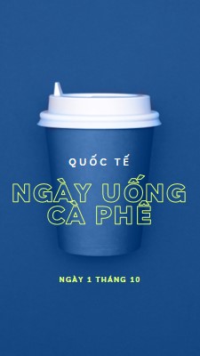 Văn hóa quán cà phê blue modern-bold