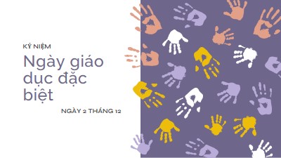 Kỷ niệm ngày giáo dục đặc biệt purple whimsical-color-block