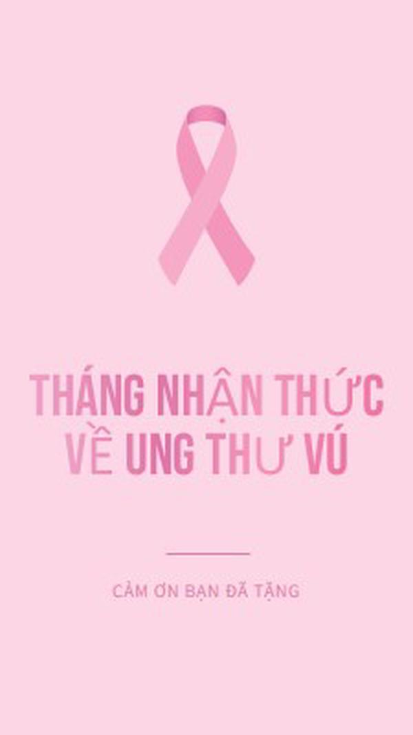 Tháng nhận thức về ung thư vú pink modern-simple