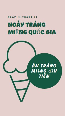 Ngày tráng miệng quốc gia pink vintage-retro