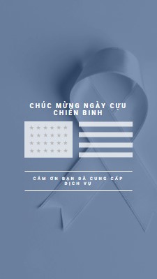 Vinh danh cựu chiến binh Hoa Kỳ gray modern-simple