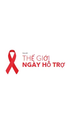 Công nhận Ngày Thế giới PHÒNG CHỐNG AIDS white modern-simple