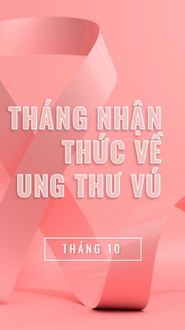 Nhận thức về ung thư vú pink modern-bold