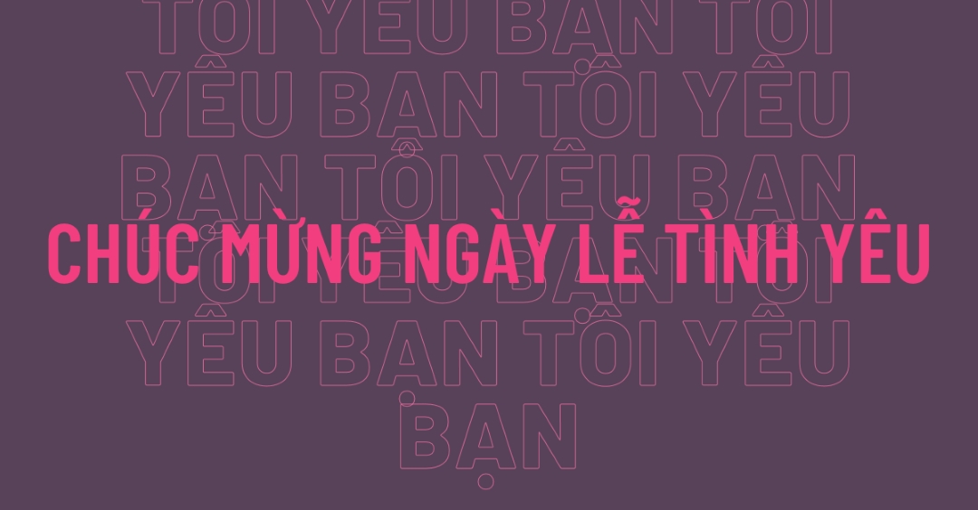 Anh yêu em, ngày lễ tình yêu purple modern-bold