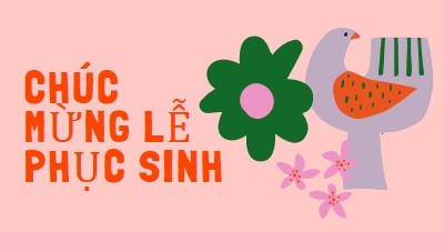 Chúc mừng Lễ phục sinh pink whimsical-color-block