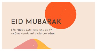 Eid phước lành pink organic-simple