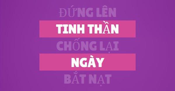 Đứng lên chống lại hành vi bắt nạt purple modern-bold