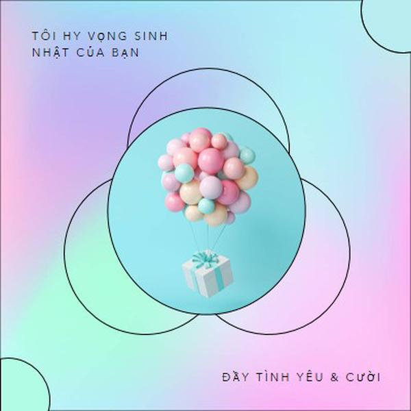 Chúc mừng sinh nhật vui vẻ pink modern,playful,gradient