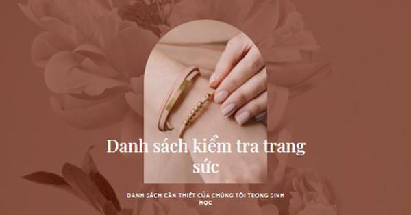 Danh sách kiểm tra trang sức pink organic-boho