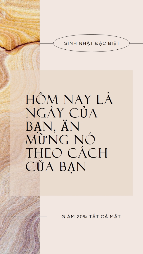 Ngày sinh nhật điều trị cho bạn brown modern,elegant,clean