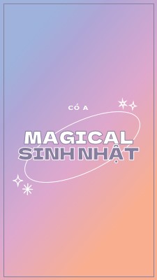 Sinh nhật ma thuật purple magical,modern,gradient