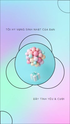 Chúc mừng sinh nhật vui vẻ pink modern,playful,gradient