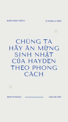 Bash sinh nhật lần thứ 21 gray modern,minimal,typographic,contemporary,current,stylish,simple,clean,text-based