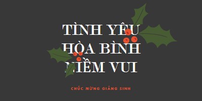 Hòa bình, yêu thương, niềm vui gray modern-simple