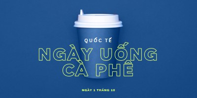 Văn hóa quán cà phê blue modern-bold