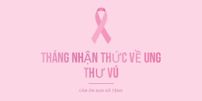 Tháng nhận thức về ung thư vú pink modern-simple