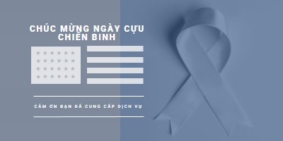 Vinh danh cựu chiến binh Hoa Kỳ gray modern-simple