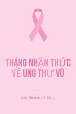 Tháng nhận thức về ung thư vú pink modern-simple