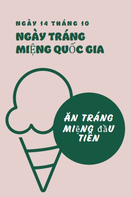 Ngày tráng miệng quốc gia pink vintage-retro