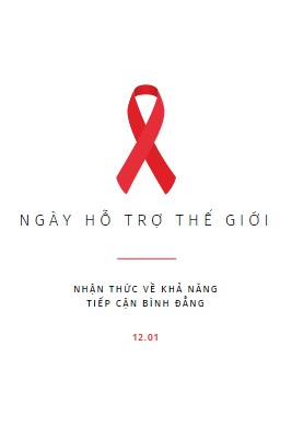 Nâng cao nhận thức về AIDS white modern-simple