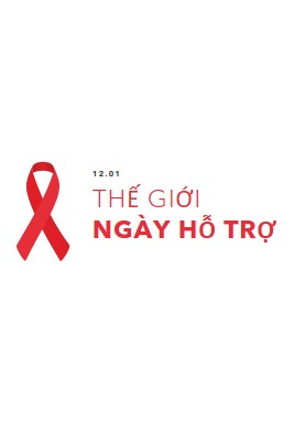 Công nhận Ngày Thế giới PHÒNG CHỐNG AIDS white modern-simple