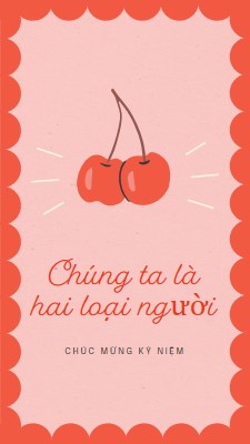 Chúng ta là hai loại người red illustration,retro,playful