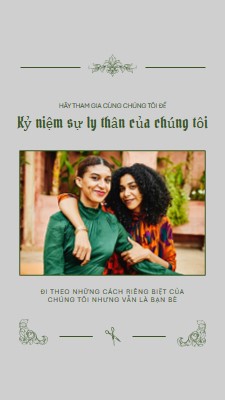 Kỷ niệm ly hôn của chúng tôi gray vintage,illustration