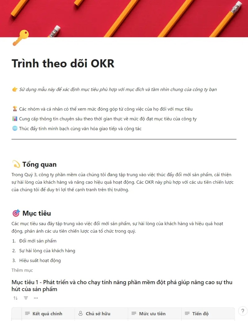 Trình theo dõi OKR