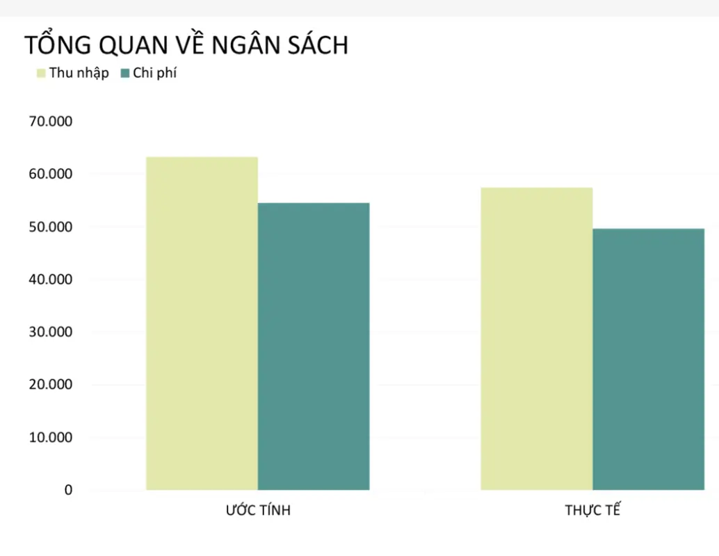 Ngân sách công ty hàng tháng green modern-simple