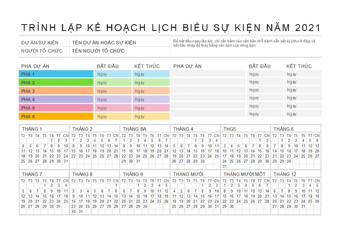 Kế hoạch của sự kiện