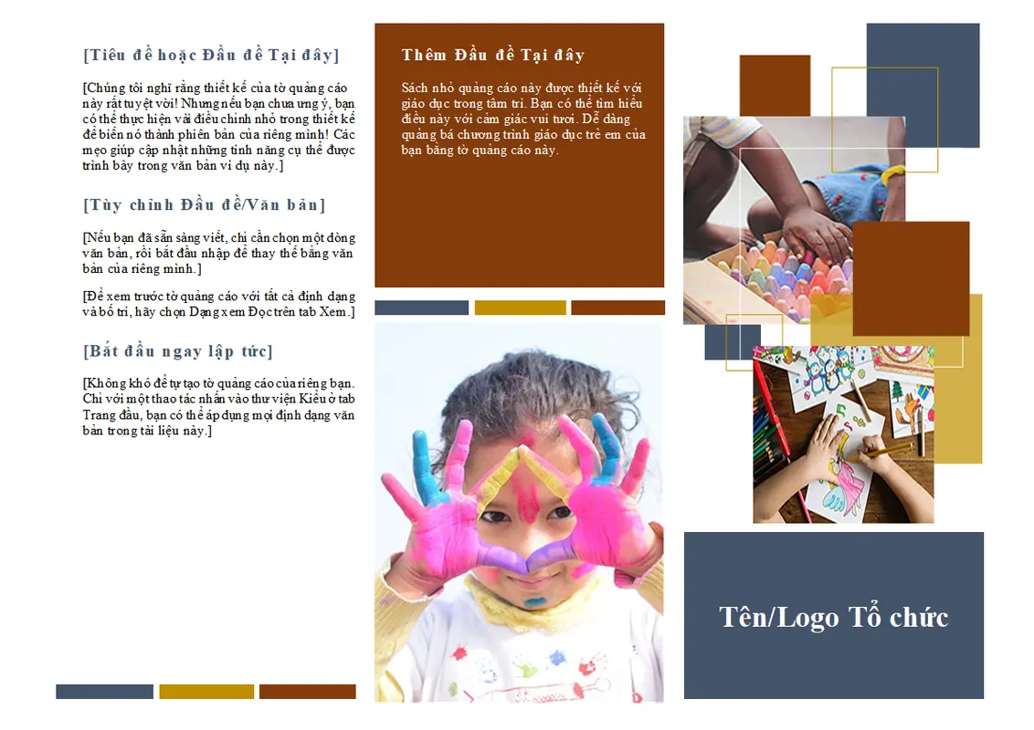Sách nhỏ quảng cáo giáo dục