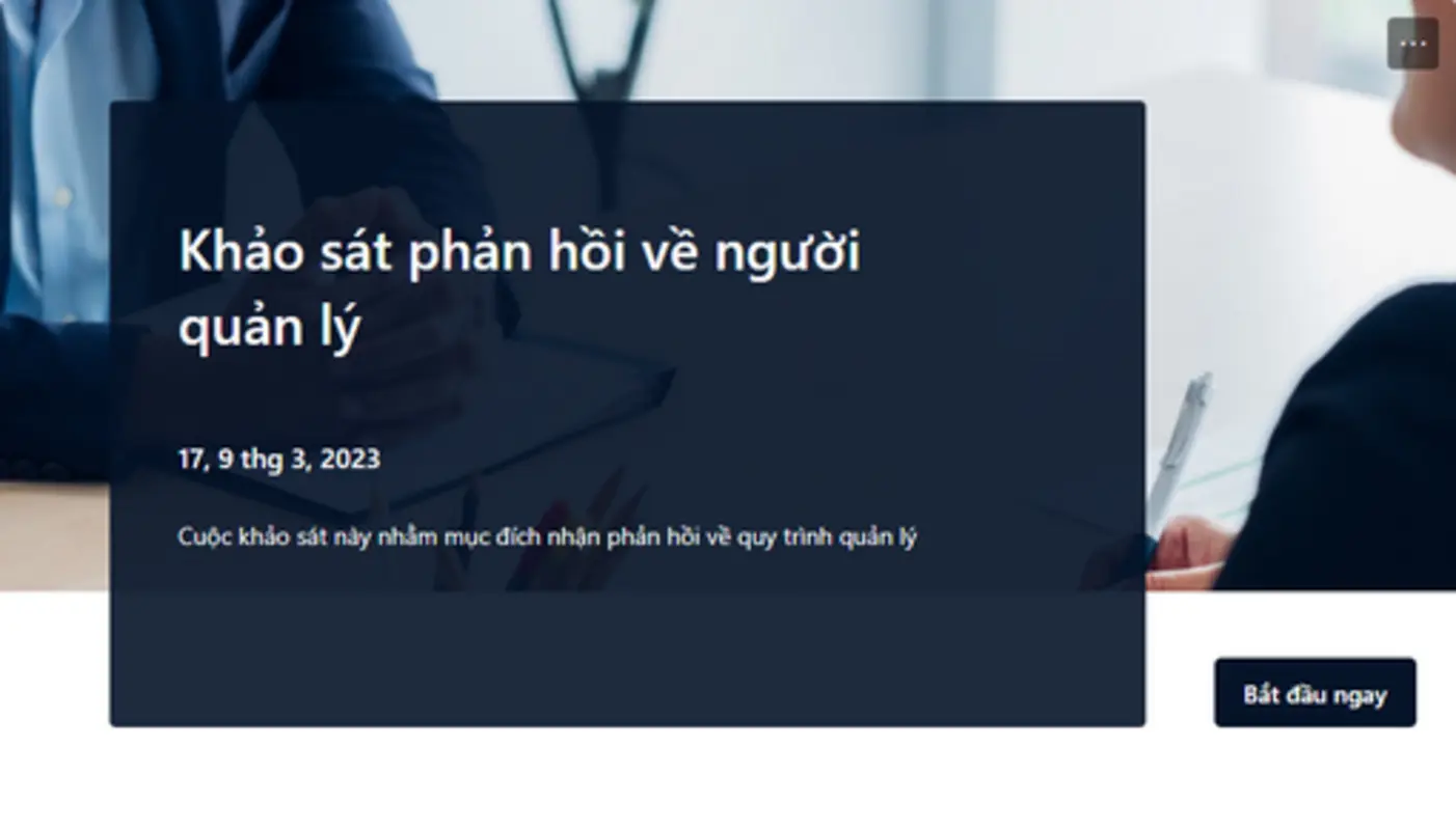 Khảo sát phản hồi về người quản lý gray