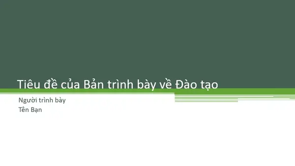 Bản trình bày về đào tạo modern color block