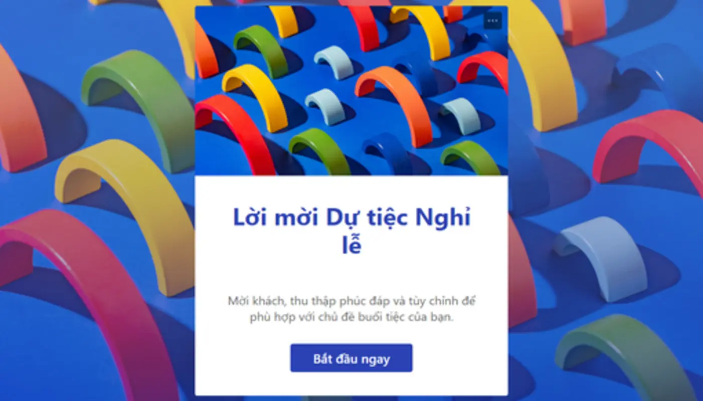 Lời mời Dự tiệc Nghỉ lễ blue