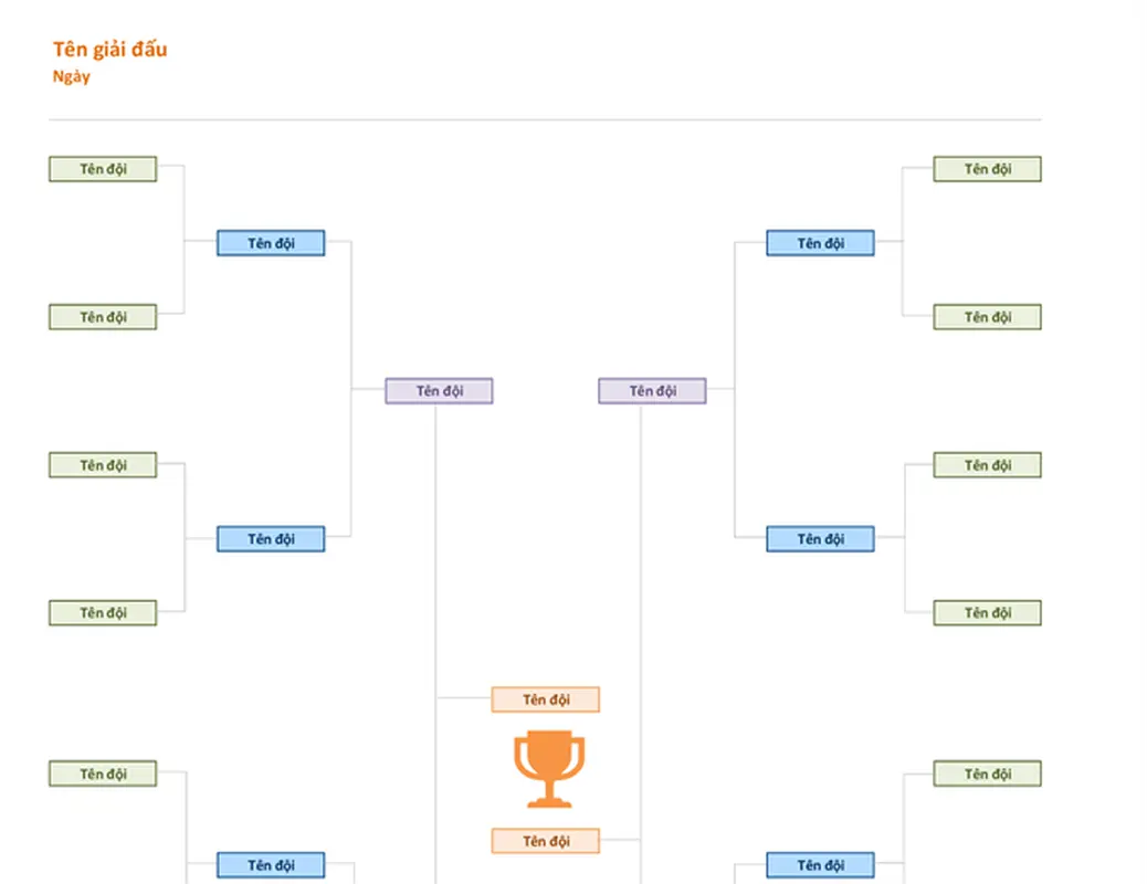Vòng bảng giải đấu 16 đội modern simple