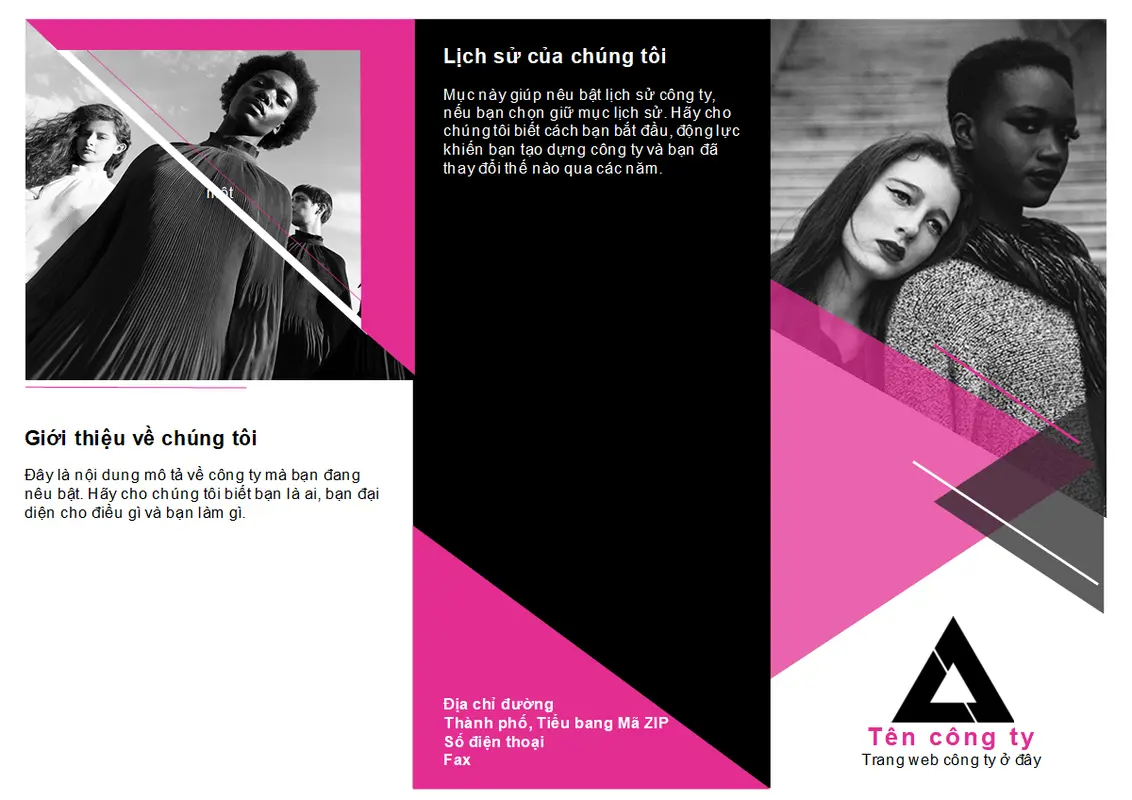 Sách nhỏ quảng cáo thời trang modern-geometric