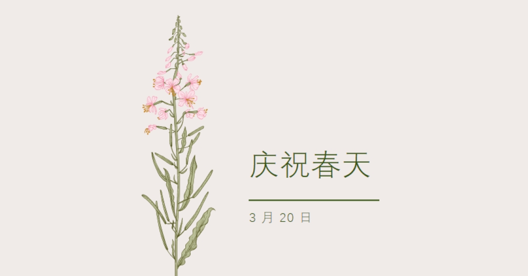 庆祝春天 white vintage-botanical