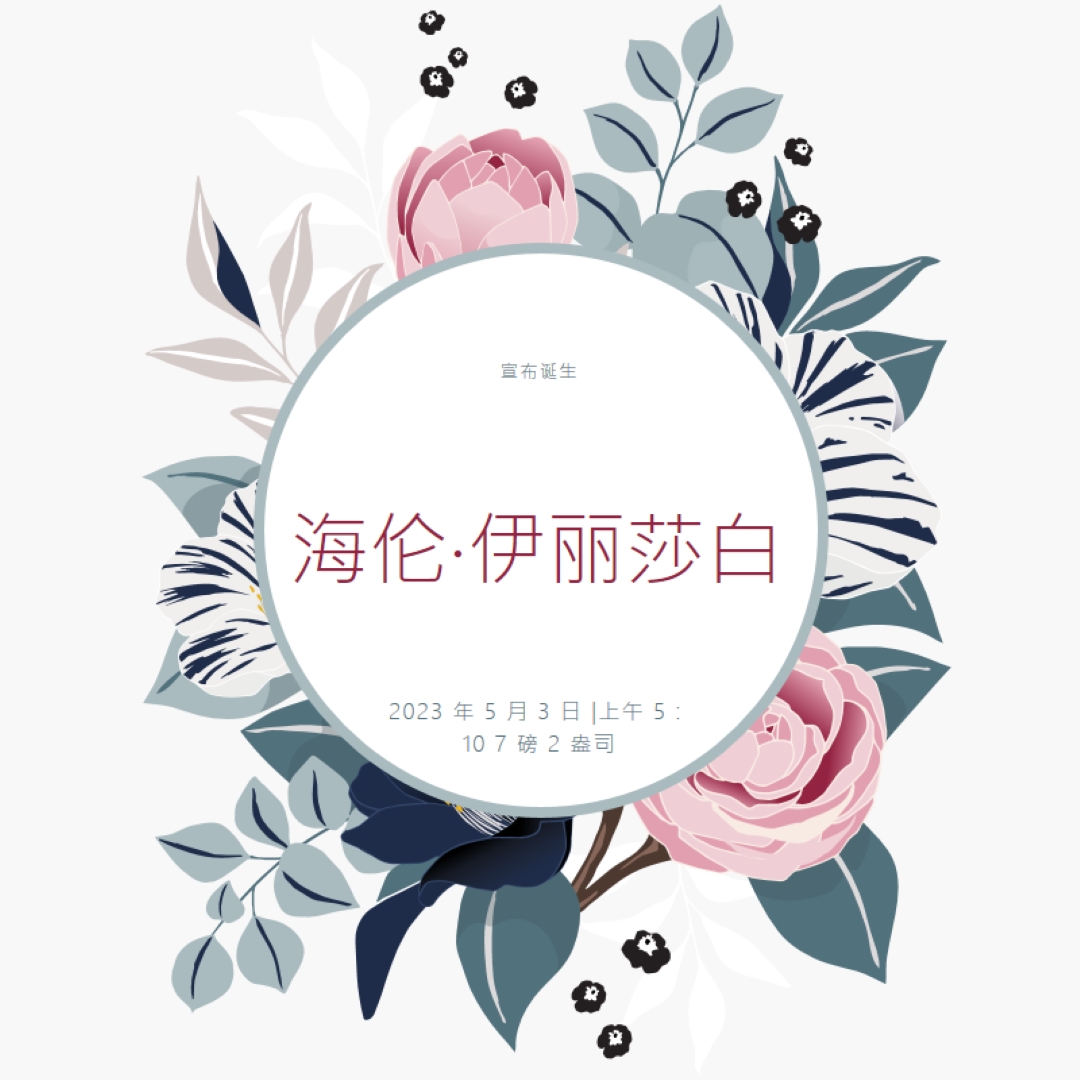 婴儿花朵 white vintage-botanical