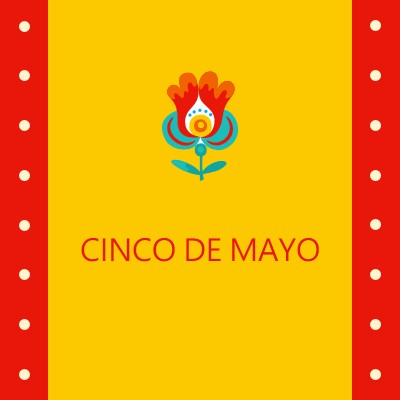 Cinco de Mayo yellow modern-color-block