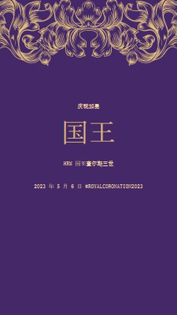 适合国王的加冕仪式 purple modern-simple