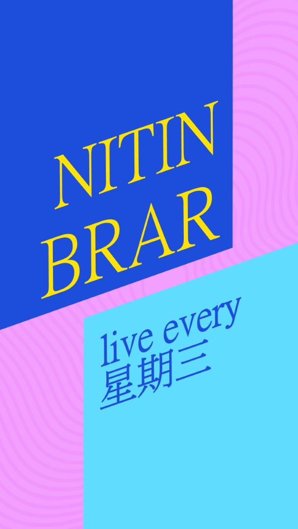 播客直播 blue bold,bright,typography,geometric,vibrant,block