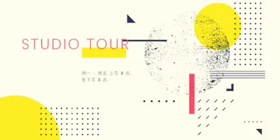 工作室受众 yellow modern-geometric-&-linear