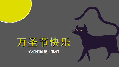 毛骨悚然的猫 black whimsical-color-block