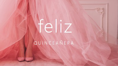 Quinceanera 颜色 pink modern-simple