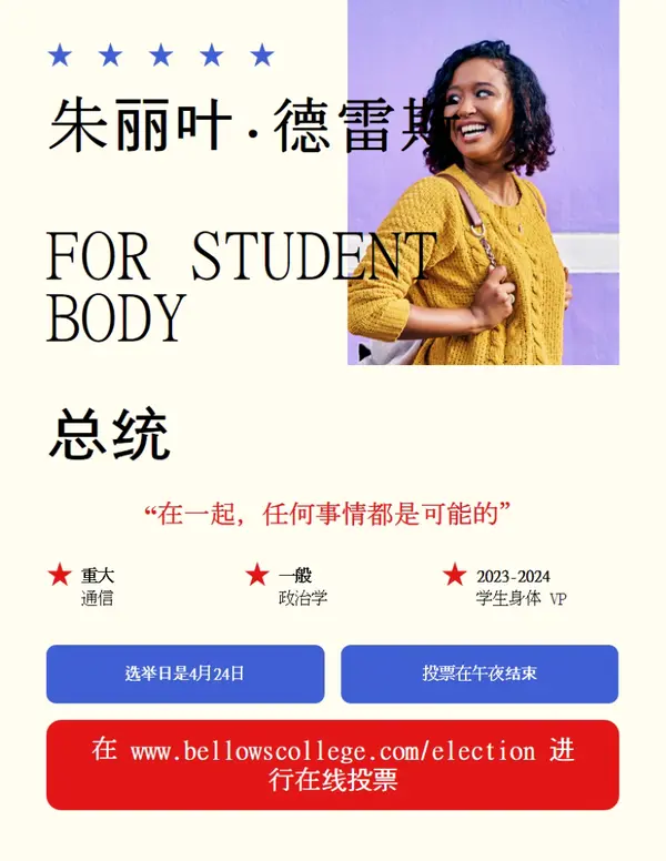 政治竞选传单 white modern,bold,informative,patriotic