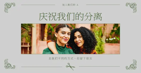 庆祝我们的离婚 gray vintage,illustration