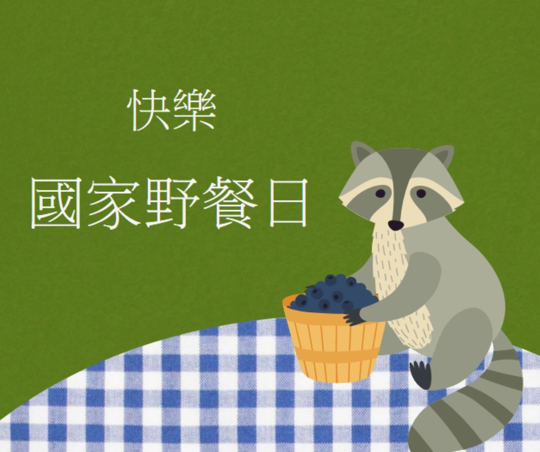 國家野餐日快樂 green whimsical-color-block
