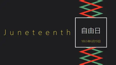 慶祝自由 black modern-geometric-&-linear